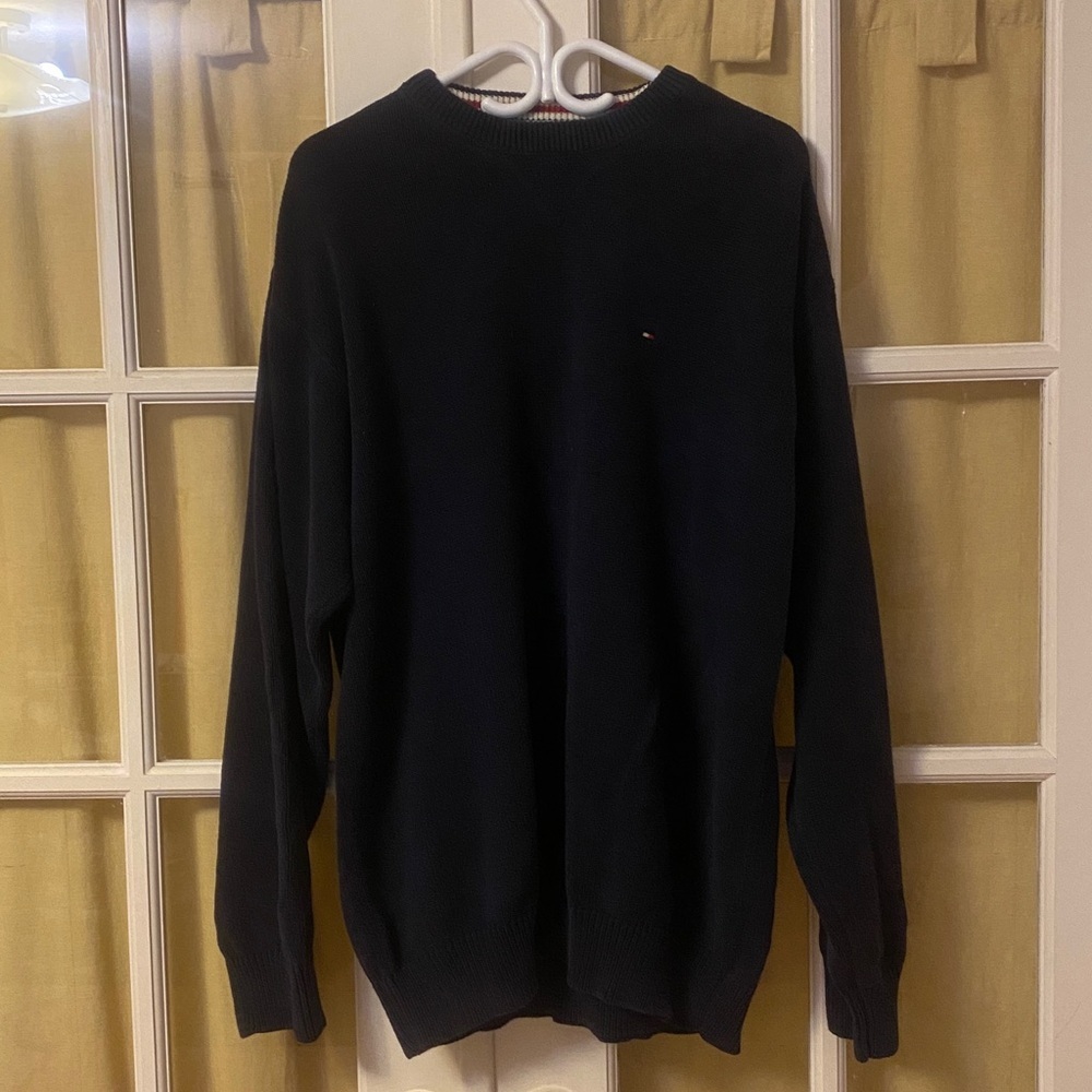 Tommy Hilfiger Men's Dark Blue Crewneck Sweater